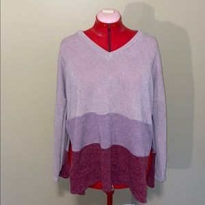 Entro Color Block Pinks Tunic Sweater